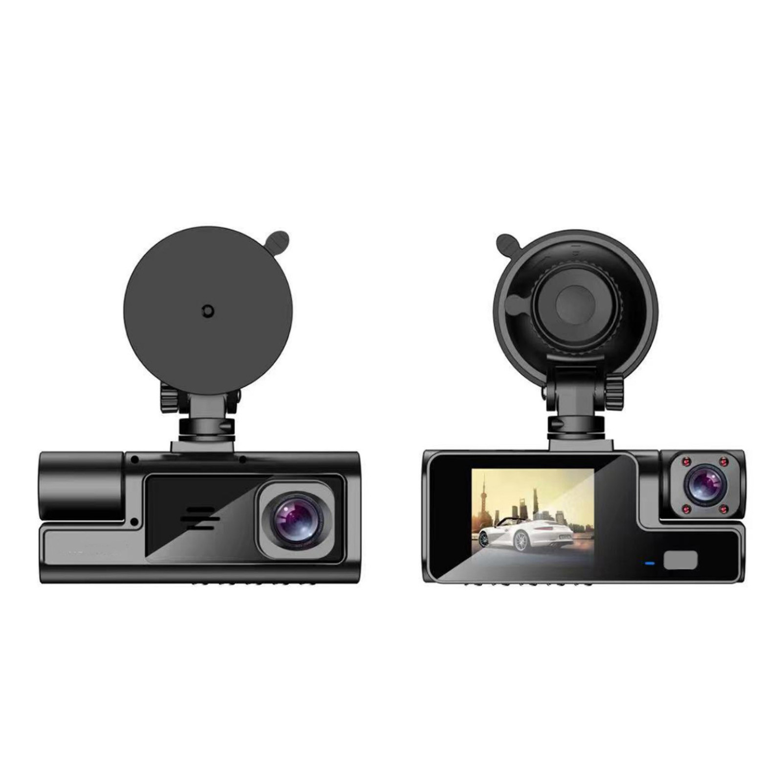 Uutvmp Dash Cam Front and Inside 1080P FHD Dash Camera with Infrared Night Vision,140 Degrees Wide Parking Monitor Loop Recording APP And 32GB Card